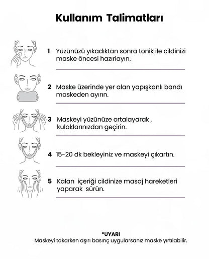ALLVERO™  Çene Toparlayıcı Maske – Gıdı Karşıtı Kolajen Maske